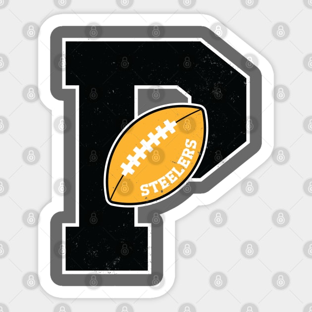 Big Bold Pittsburgh Steelers Monogram Sticker by Rad Love